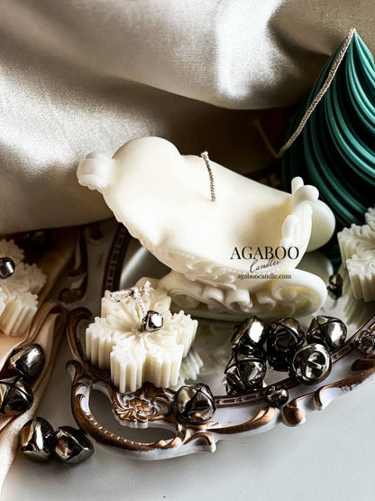 Christmas Sleigh Candle 4x5in