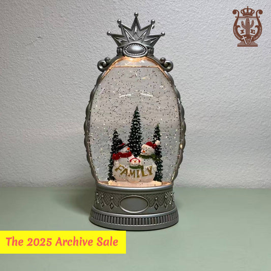 10.25" B/O Lighted Musical Santa Crown Glitter Globe - Decor