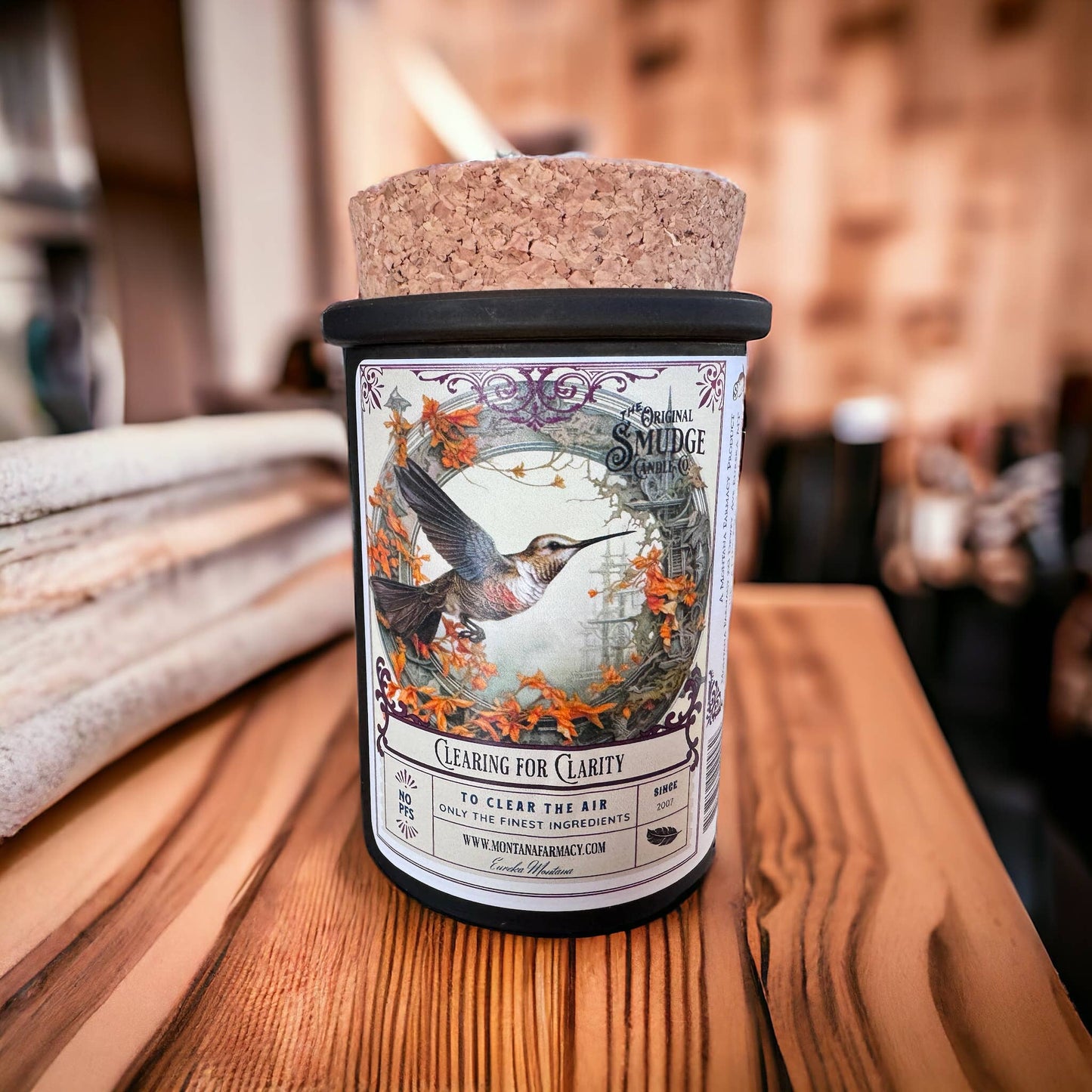 Clearing for Clarity Smudge Candle the Humming Bird