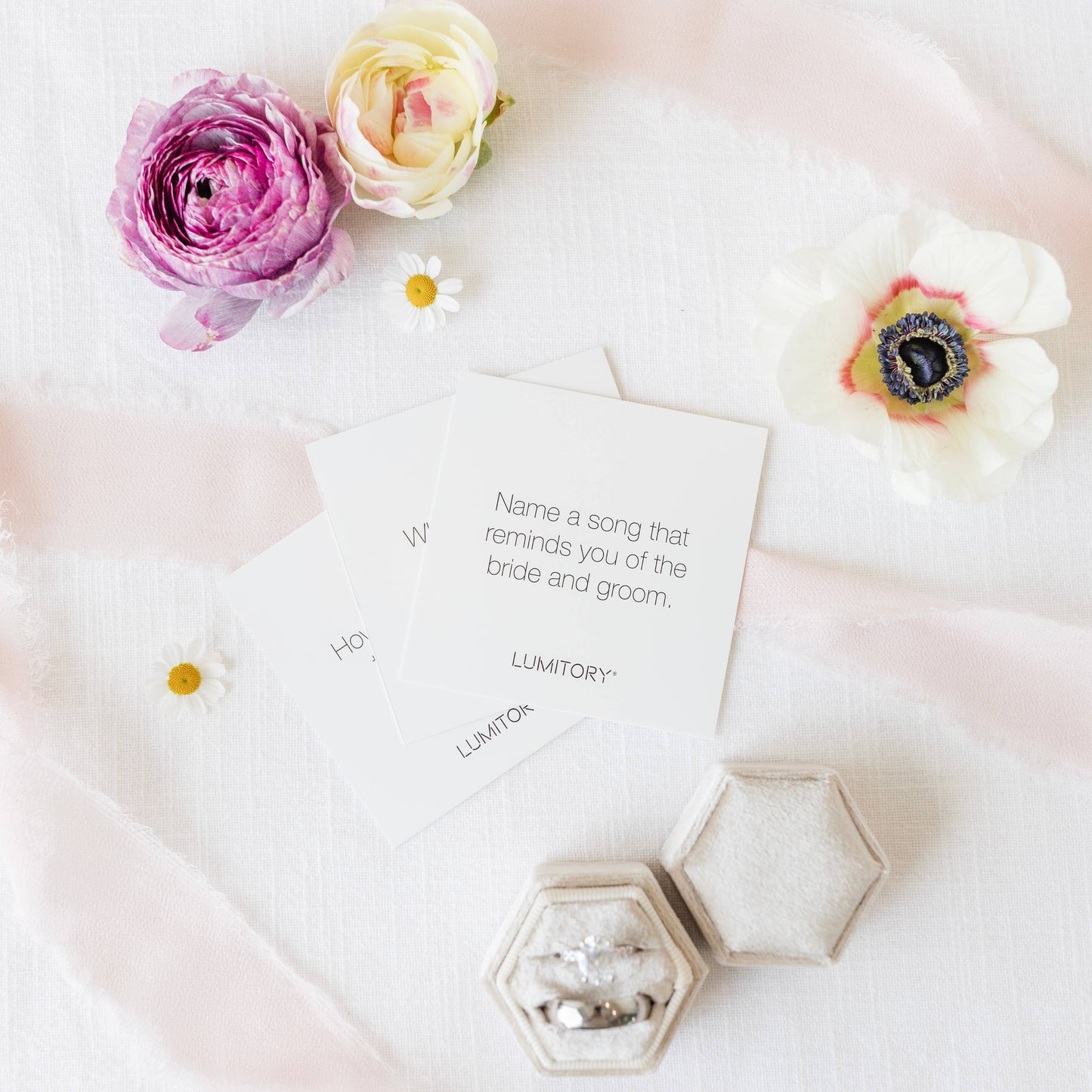 Wedding Conversation Cards: Case of 12 with Free Display