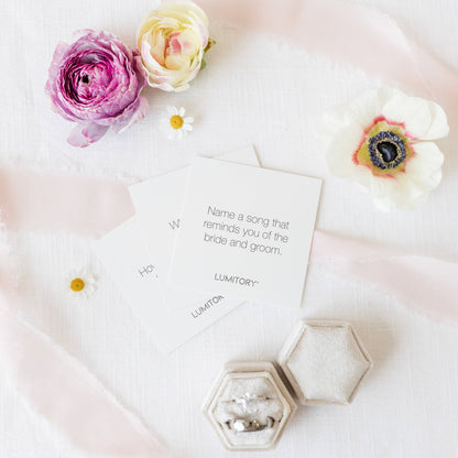 Wedding Conversation Cards: Case of 12 with Free Display