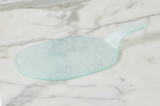 mini glass OVAL cheese tray