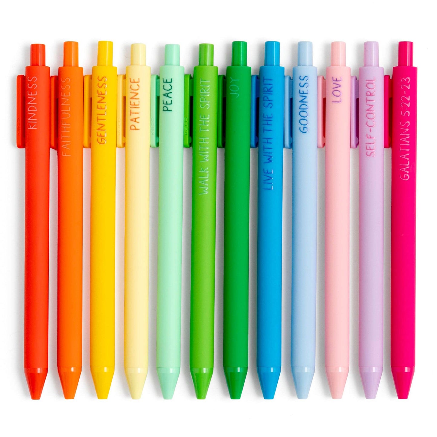 Fruits of the Spirit Faith-Inspired Pen Set of 12