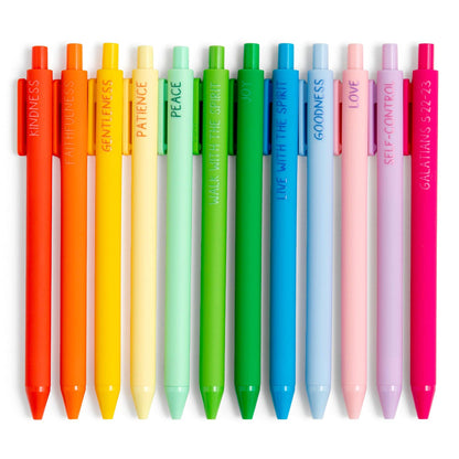 Fruits of the Spirit Faith-Inspired Pen Set of 12