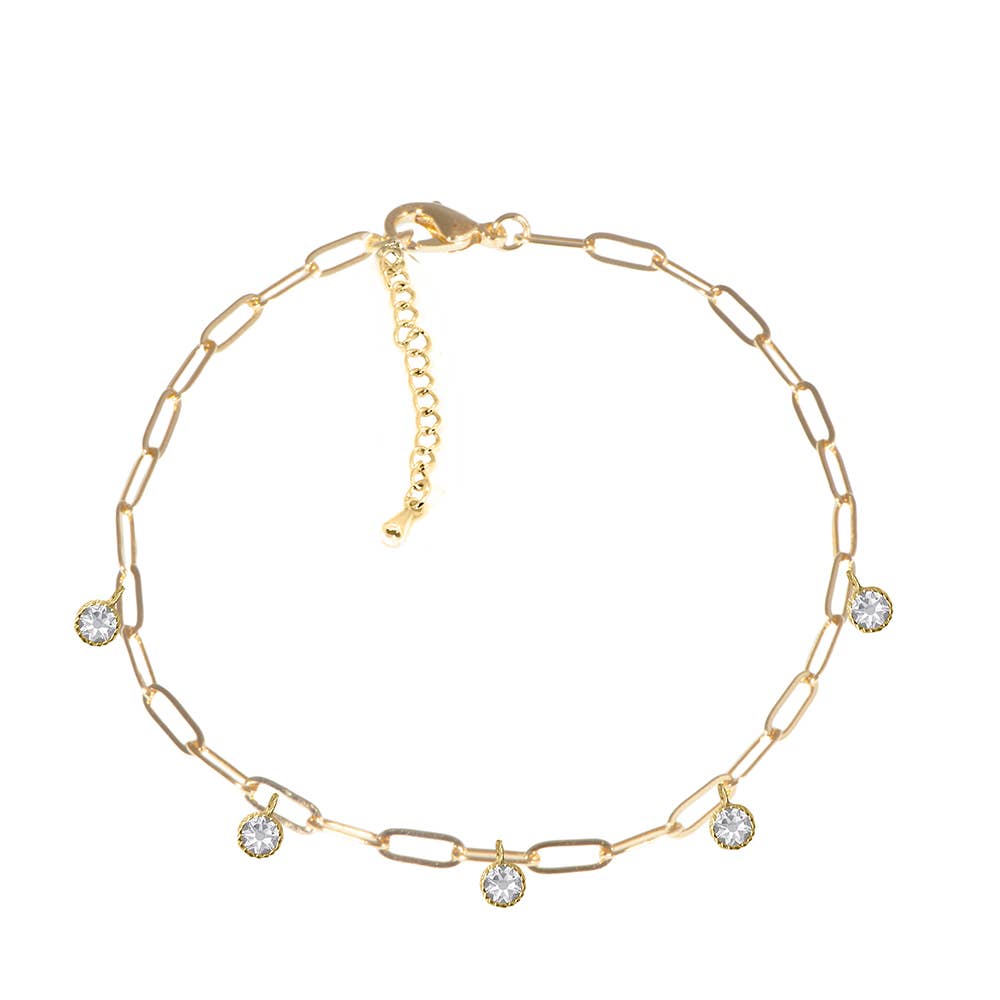 14K Gold-Plated Anklet Bracelet