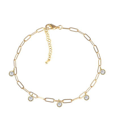 14K Gold-Plated Anklet Bracelet