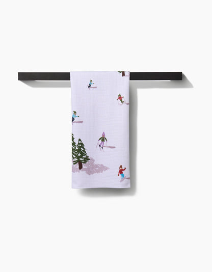 Geometry - Winter Skiing Trip Tea Towel