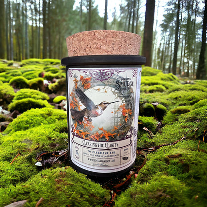 Clearing for Clarity Smudge Candle the Humming Bird
