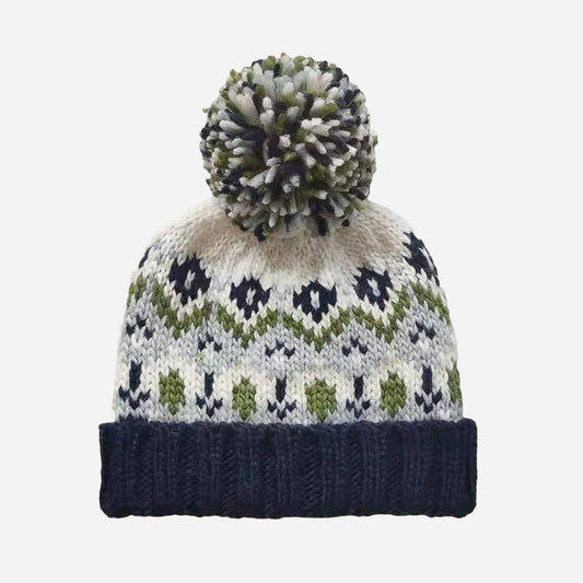Fairisle Knit Hat, Navy | Baby & Kids Fall Winter Accessory