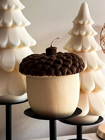 Christmas Pine Cone Candle 4x4in