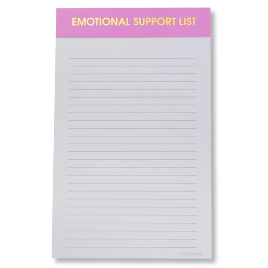 Emotional Support List - Lined Notepad - Lavender - 65 perforated pages - 5x8