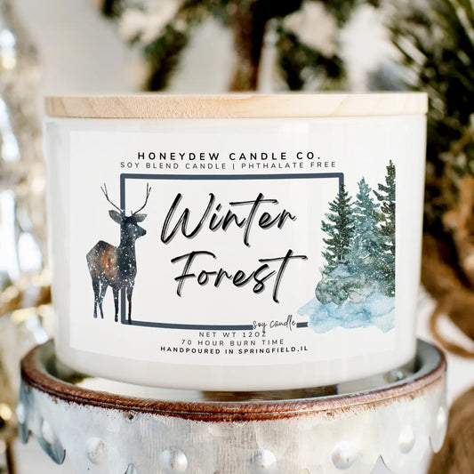 3 wick Candle 12 oz Winter Forest