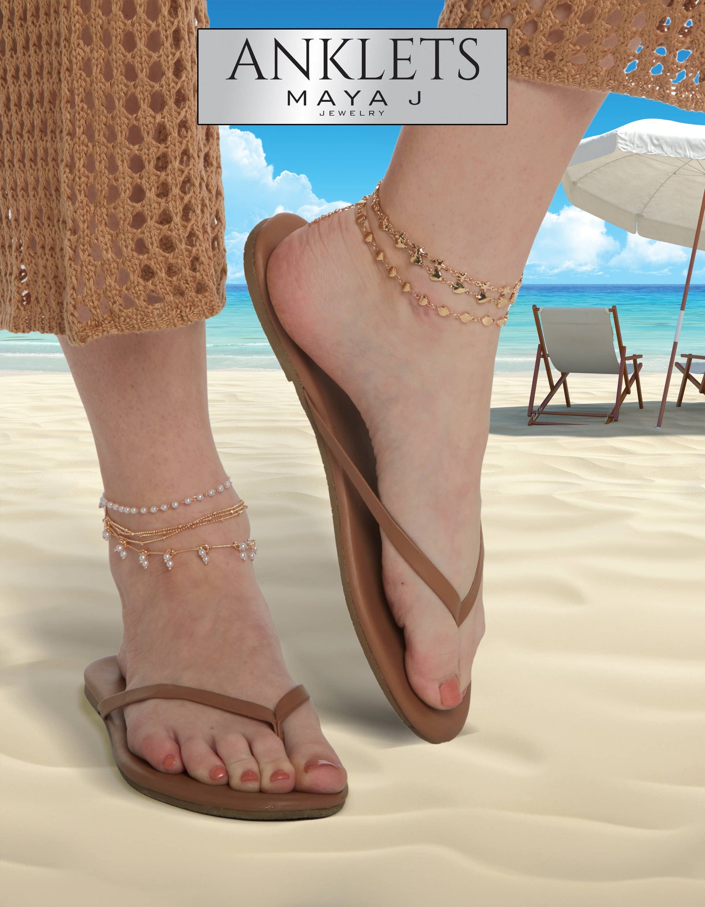 14K Gold-Plated Anklet Bracelet