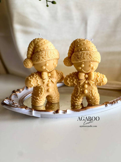 Festive Gingerbread Man Scented Candle 6x3.5in - Christmas
