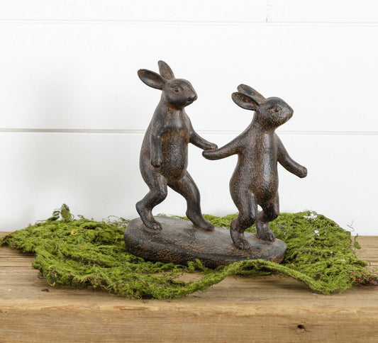 Rabbits Walking Hand In Hand