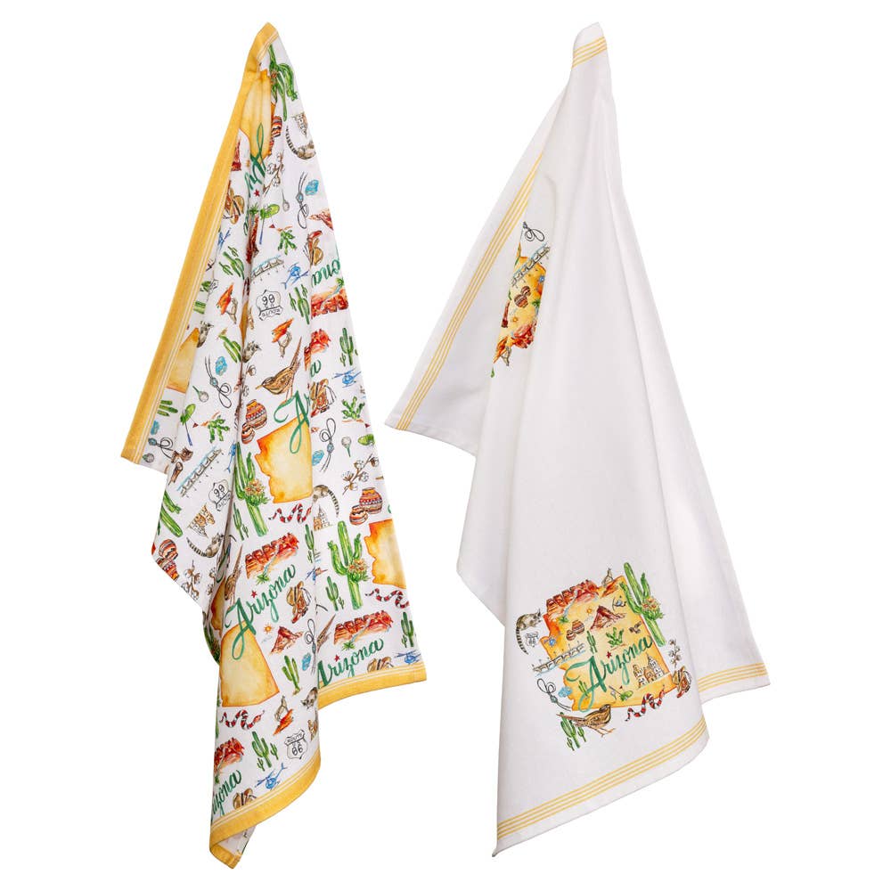 AZ Arizona State Collection 28" Cotton Tea Towels Set Of 2