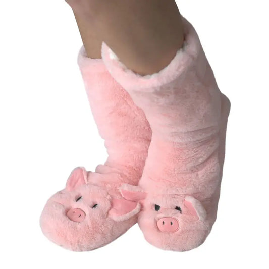 Le Piggy Fluffy House Gripper Slipper Socks
