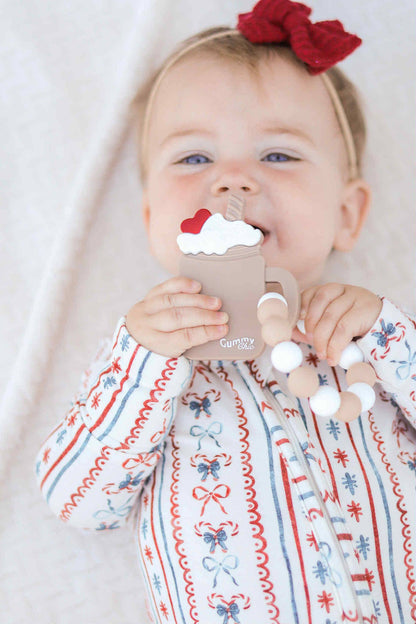 Green Cactus Silicone Teether with Detachable Pacifier Clip