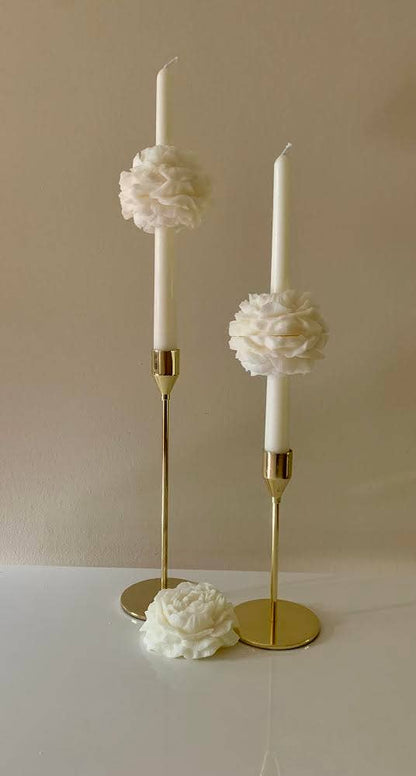 Peony Candle Flower For Candlestick / Set