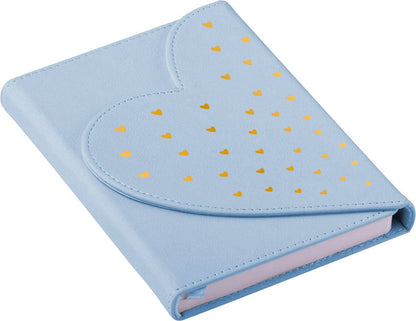 Dayna Lee Heart Flap Journal, Lt Blue 5x7