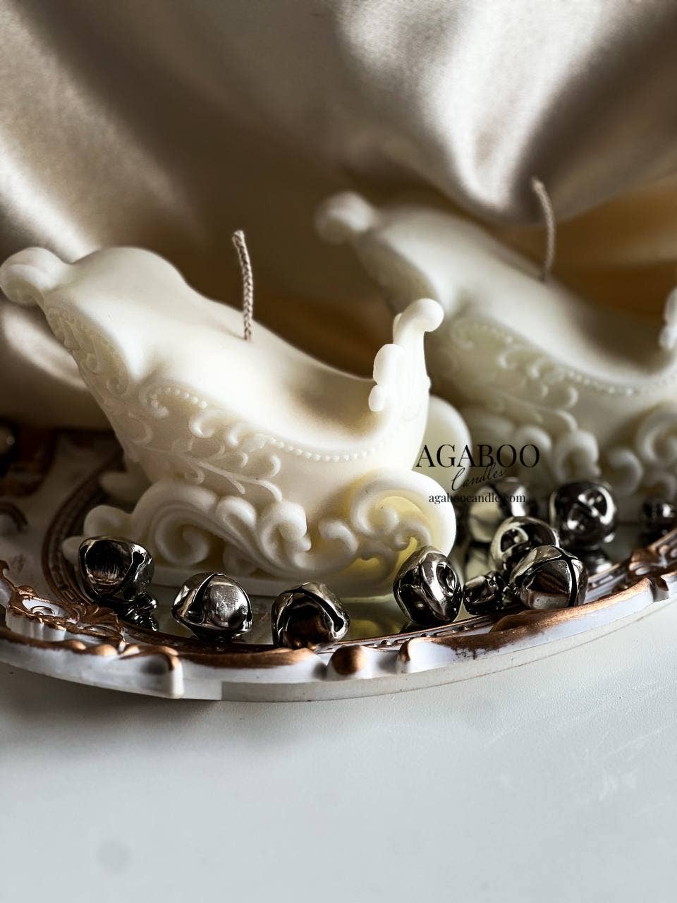 Christmas Sleigh Candle 4x5in