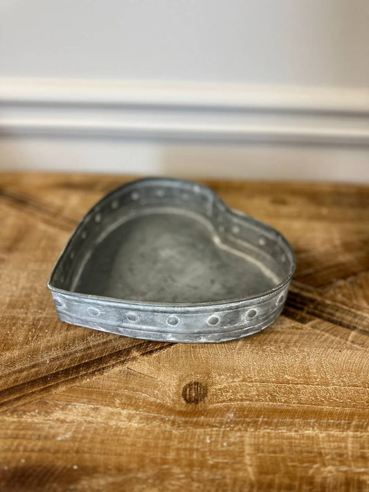 Metal Heart Tray  Small
