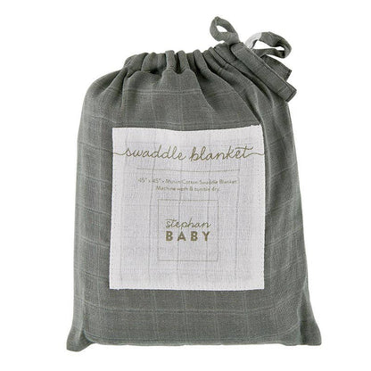 Swaddle Blanket - Grey Hearts