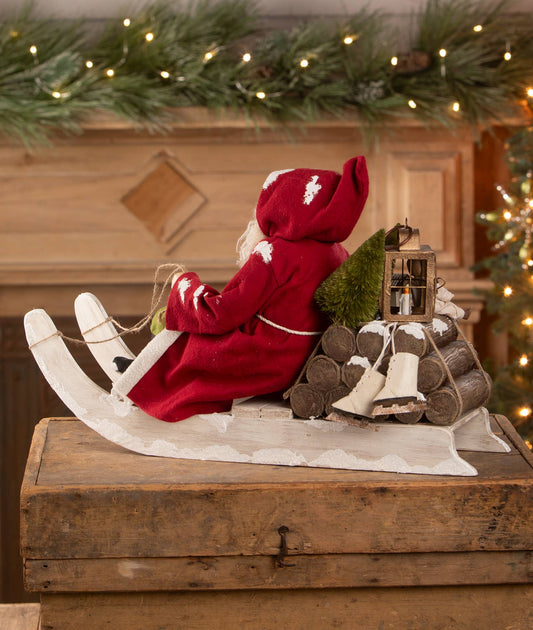 Bethany Lowe Designs - Santa on Log Sled