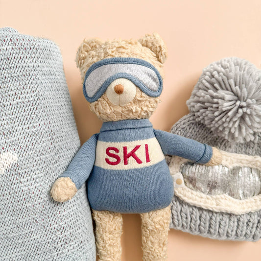 Benjamin Bear Ski Plushie | Baby Kids Toy Animal Fall Winter
