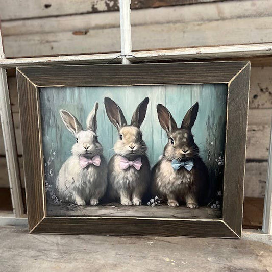 THREE BOW BUNNIES