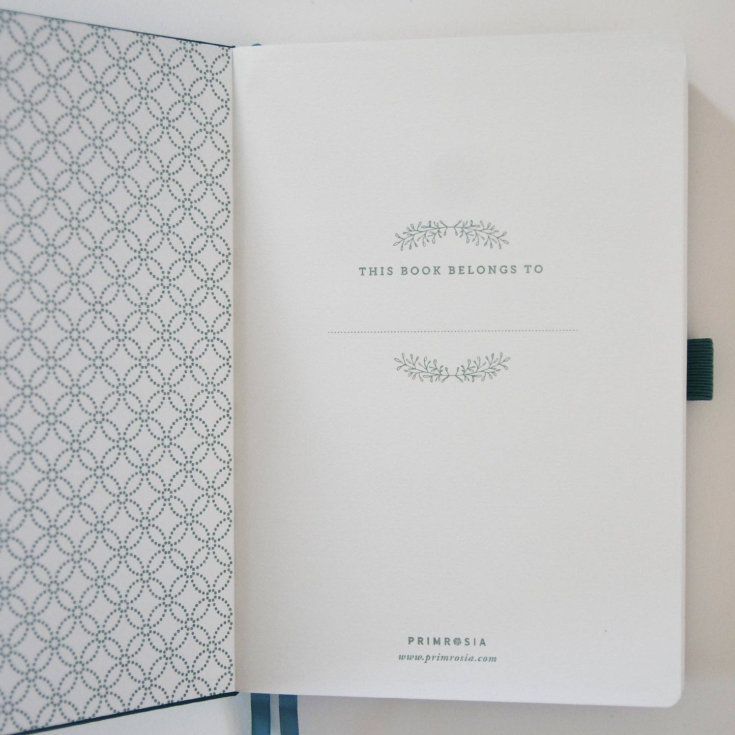 'Deer' Woodlands Teal – Cuaderno A5 con cuadrícula de puntos en acuarela