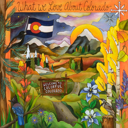 "Colorado colorido" | Placa de pared de Colorado - 23x23 cm