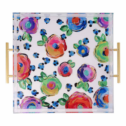 Glory Haus - Polka Dot Flower Acrylic Tray