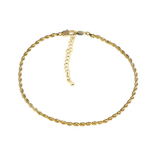 14K Gold-Plated Anklet Bracelet