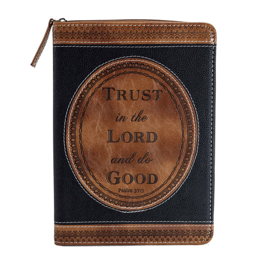 Divinity Boutique - Brown & Black Zippered Journal: Trust