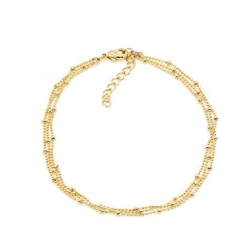 14K Gold-Plated Anklet Bracelet