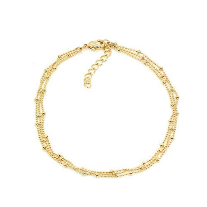14K Gold-Plated Anklet Bracelet
