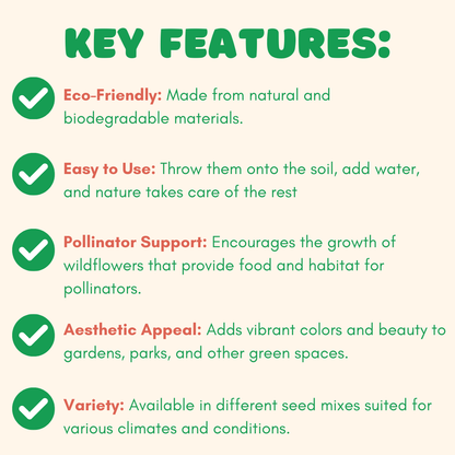 Blossombs Egg Box- Hello Spring- 7 Seed Bomb Balls