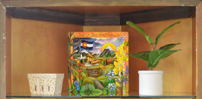 "Colorado colorido" | Placa de pared de Colorado - 23x23 cm