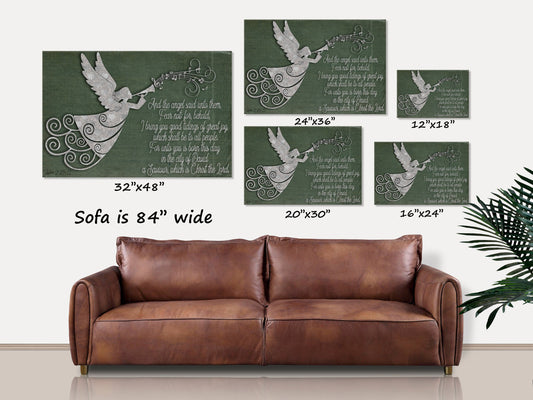 The Story of Christmas Luke 2 Scripture Christian Canvas