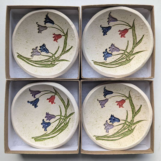 Pottery Dish Bowl - Lilies