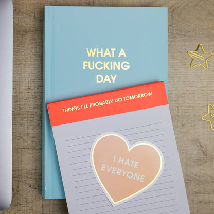 Things I'll Probably Do Tomorrow - Lined Notepad - Neon Orange - 65 perforated pages - 5x8