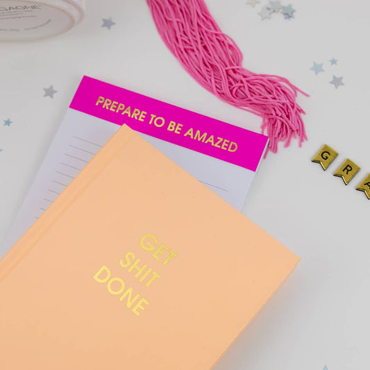 Chez Gagné - Prepare To Be Amazed - Lined Notepad - Bright Magenta - 65 perforated pages - 5x8