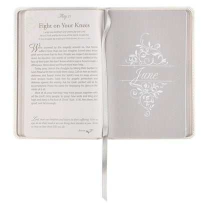 Christian Art Gifts - Devotional for Mr. & Mrs. White Faux Leather