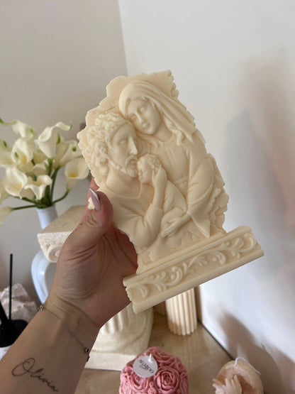 Catholic Holy Family Candle 8x5x1in - Religion