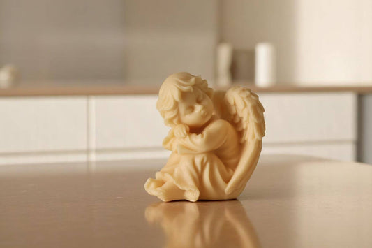 Cherub Baby Candle 4x4in - Angels
