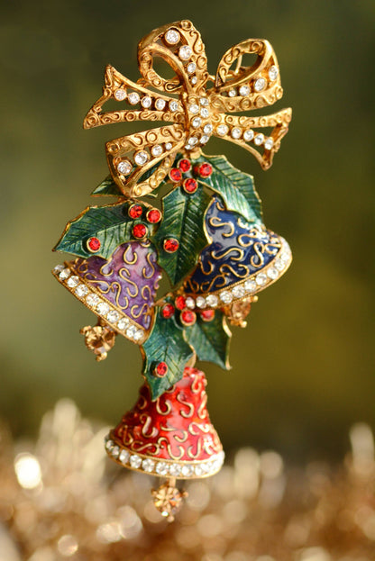 Enamel Christmas Bells Pin