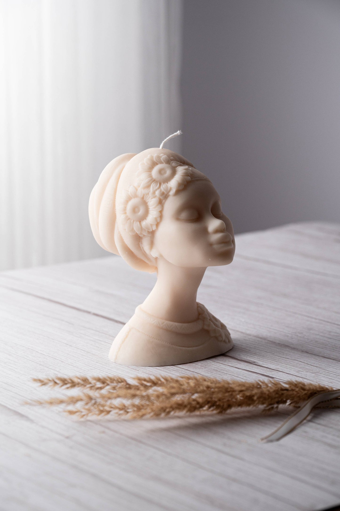 African Female Figure Candle