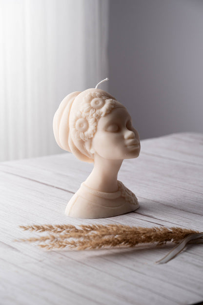 African Female Figure Candle