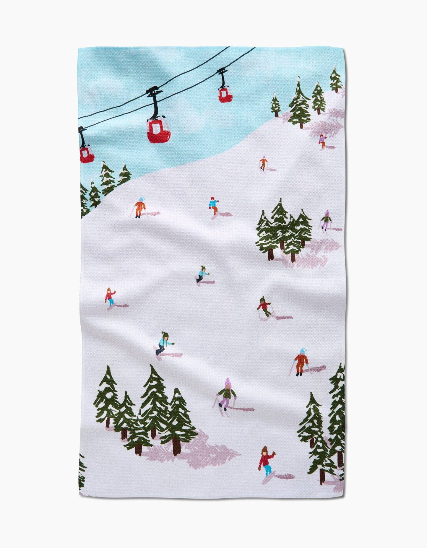 Geometry - Winter Skiing Trip Tea Towel